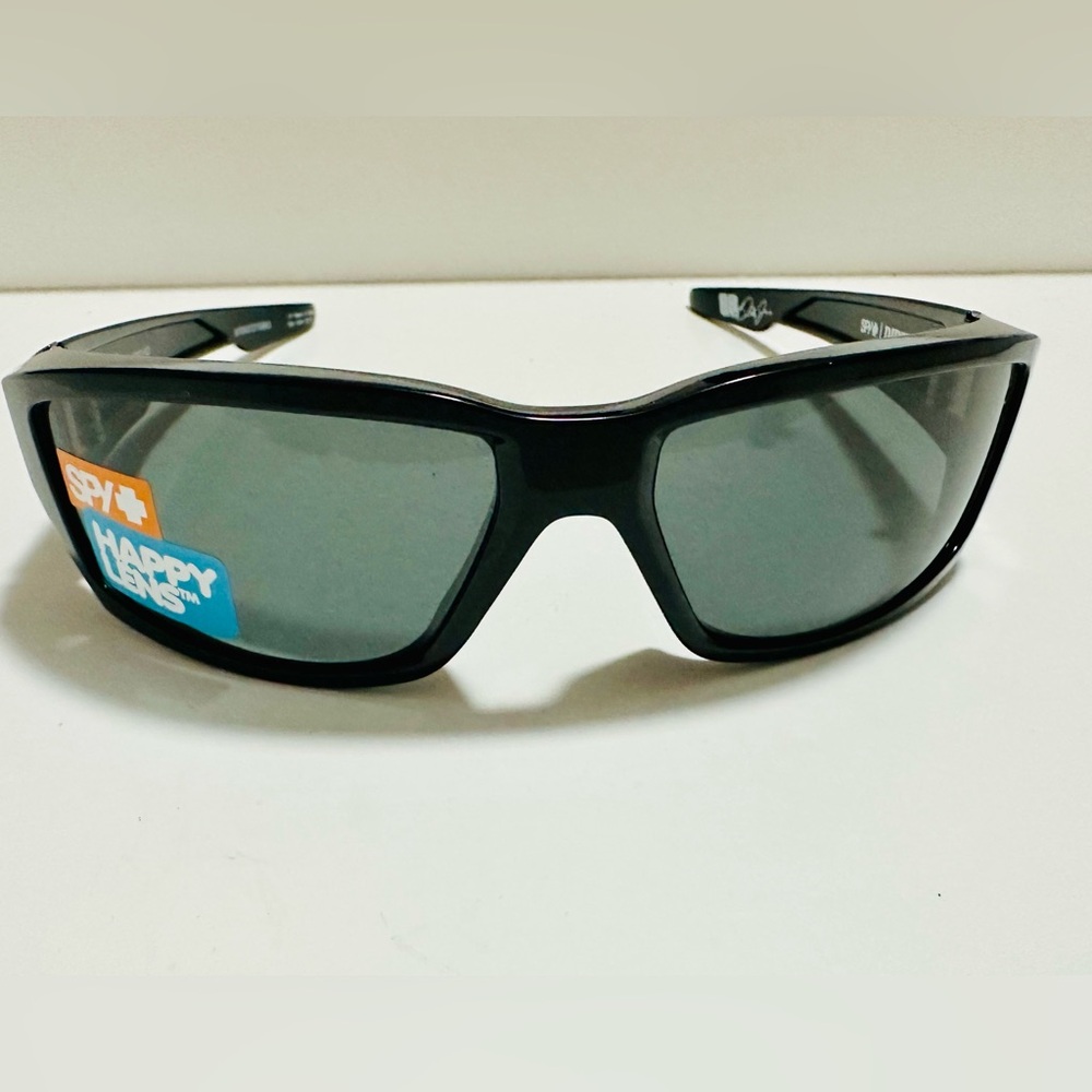 Brand New Men’s Spy Optic Dirty Mo Sunglasses Black/Grey Happy Lens
